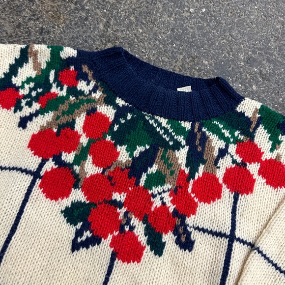 The Eagles Eye Knit Shetland Wool Vintage Sweater Women’s Medium Apple Tree - Picture 4 of 8